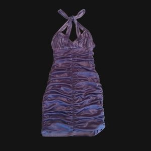 City Triangles Purple Ruffled Cocktail Dress